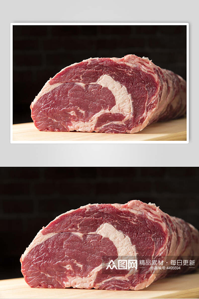 肥瘦相间食物猪肉摄影图素材