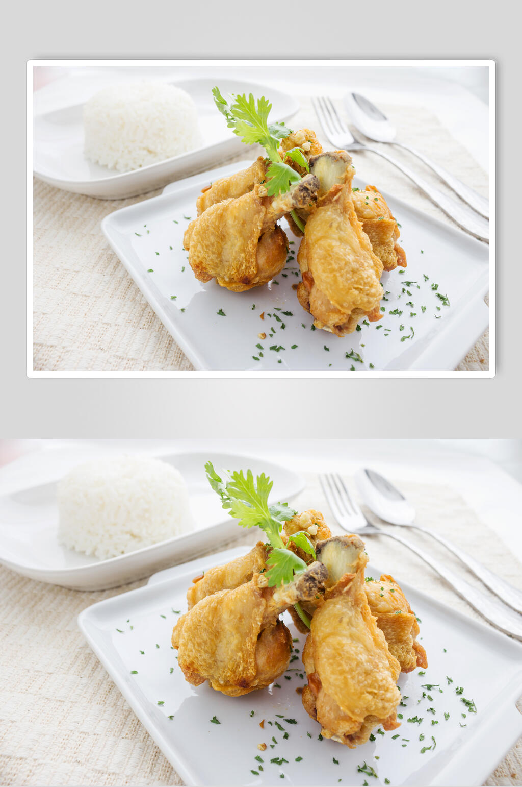 营养酥脆炸鸡腿食物图片素材