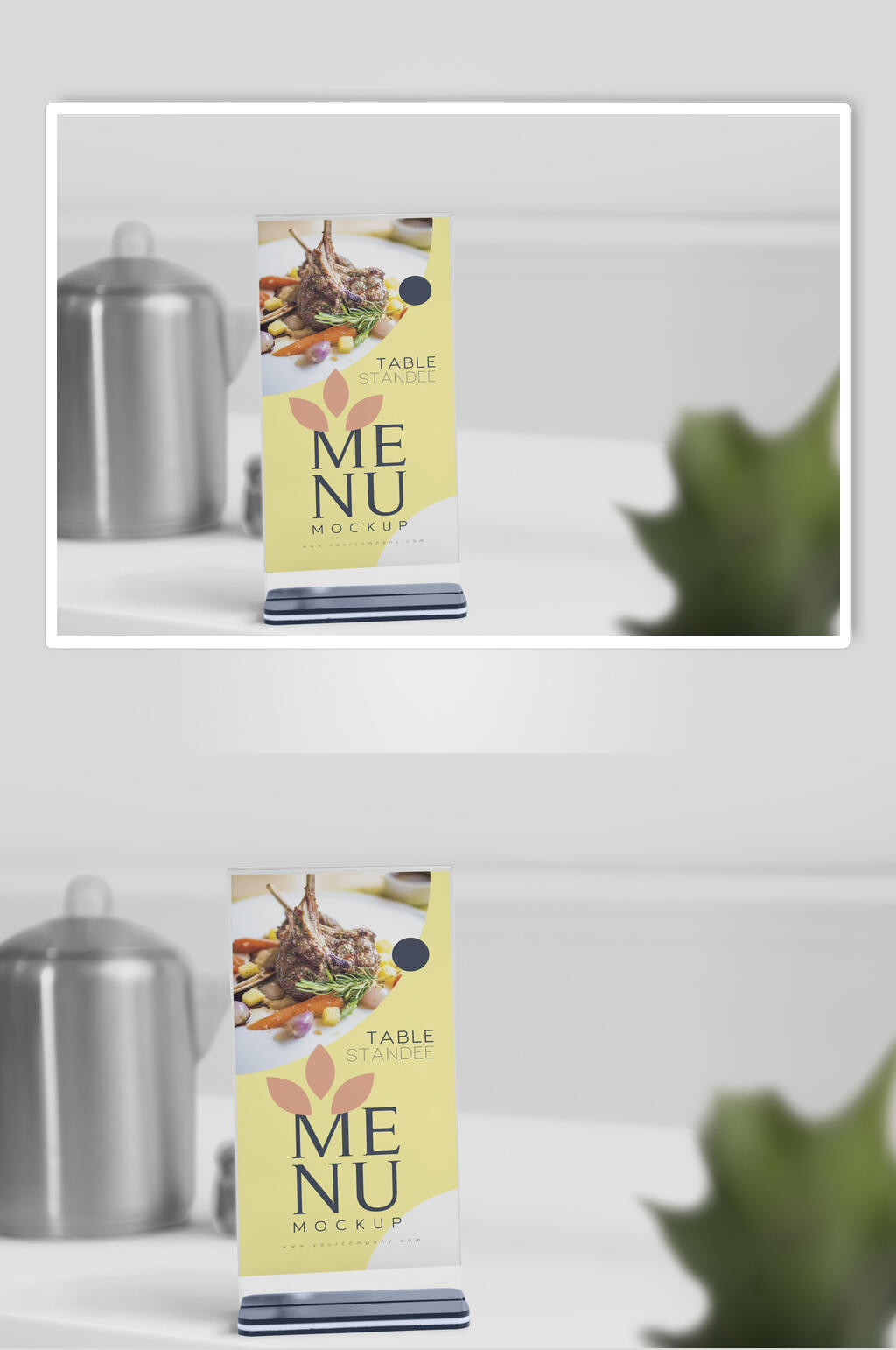 极简菜单桌卡样机素材