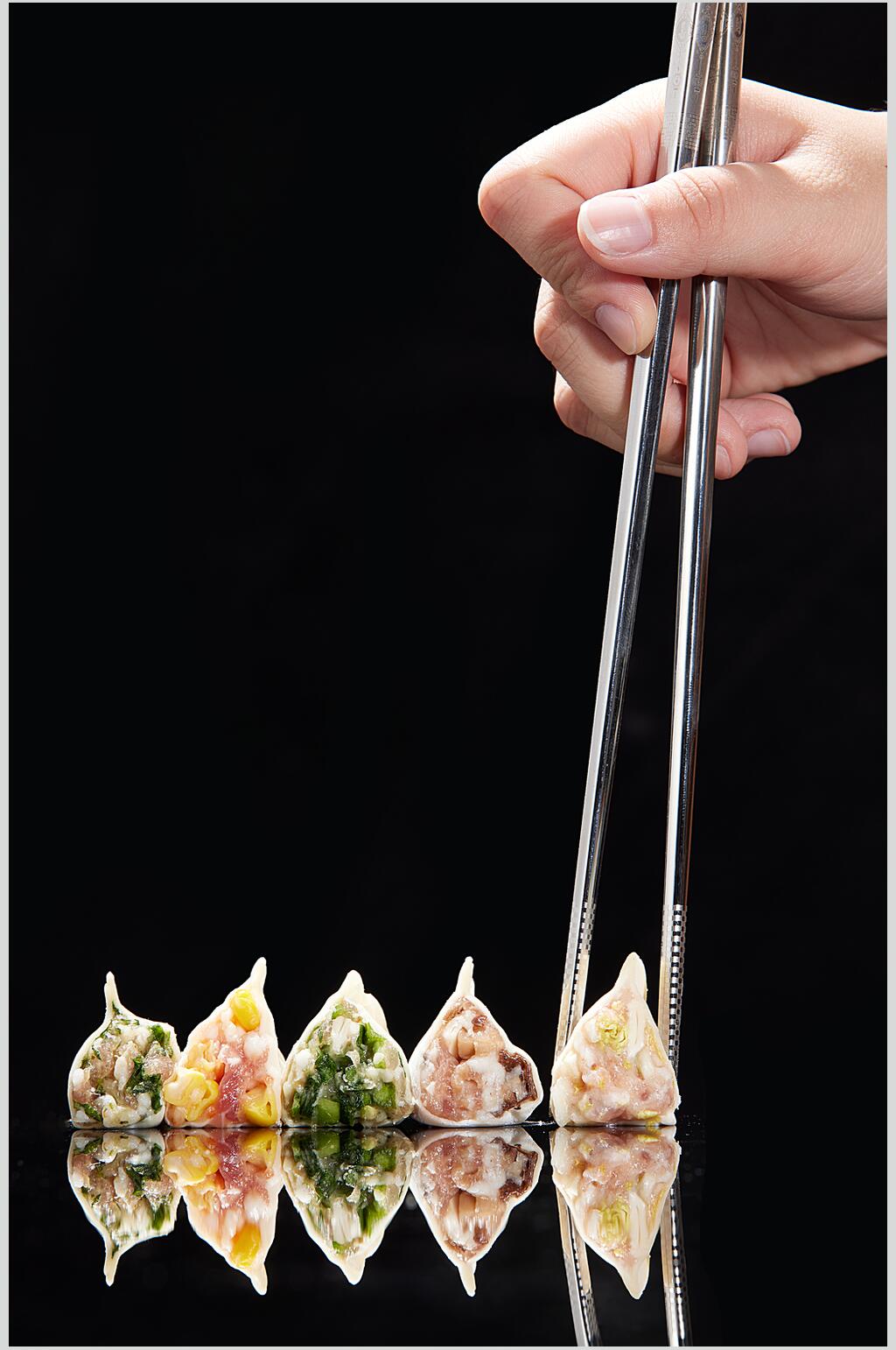 近景高清海草玉米水饺饺子图片素材