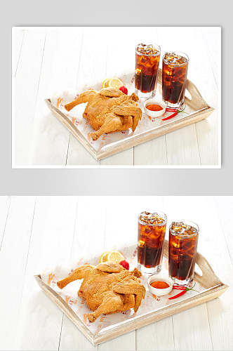 新鲜可乐鸡排肉食餐饮高清图片