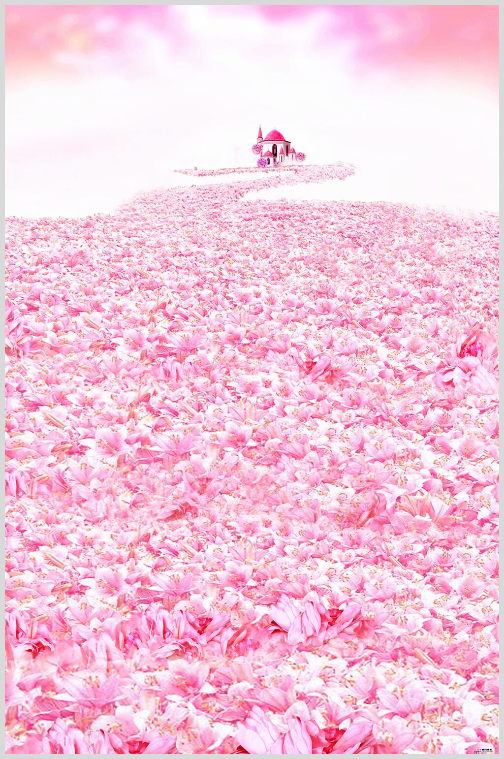 粉色鲜花花卉背景摄影图素材