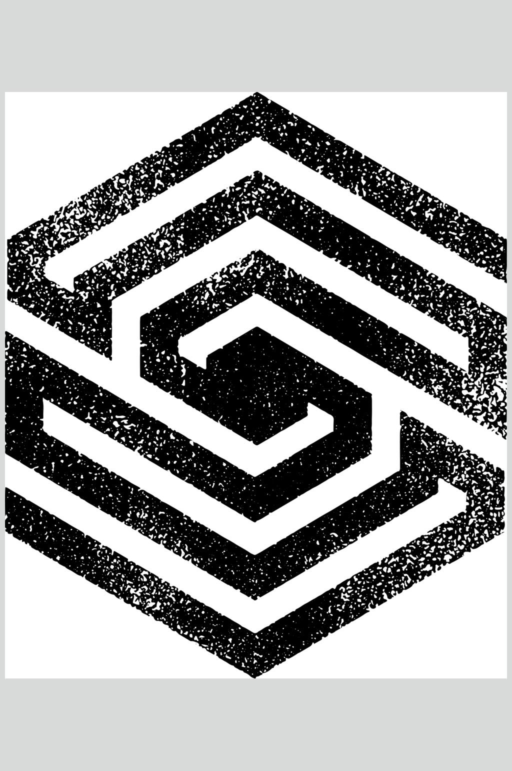 颗粒黑色手绘简约几何图形矢量素材素材