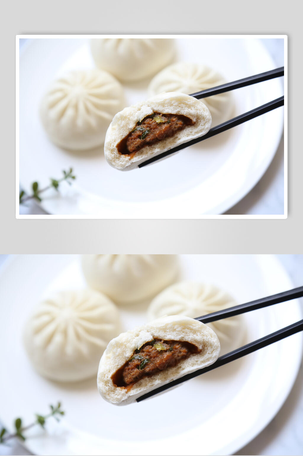 鲜肉包小笼包早茶摄影图素材