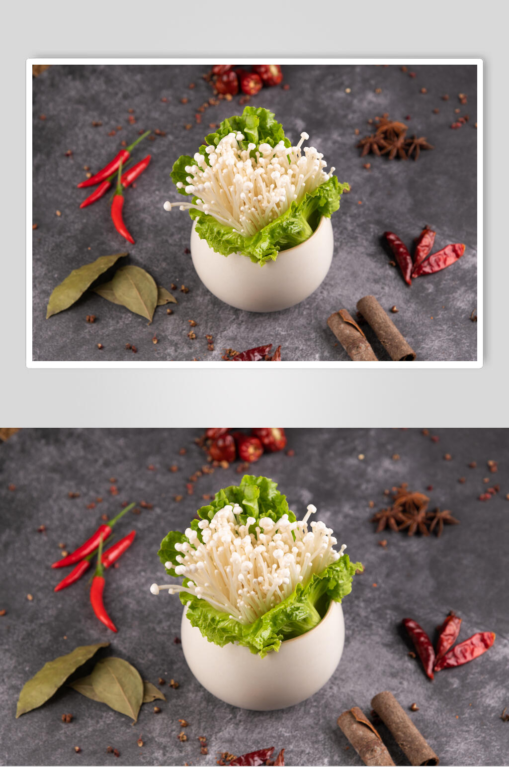金针菇新鲜烫菜摄影图片素材