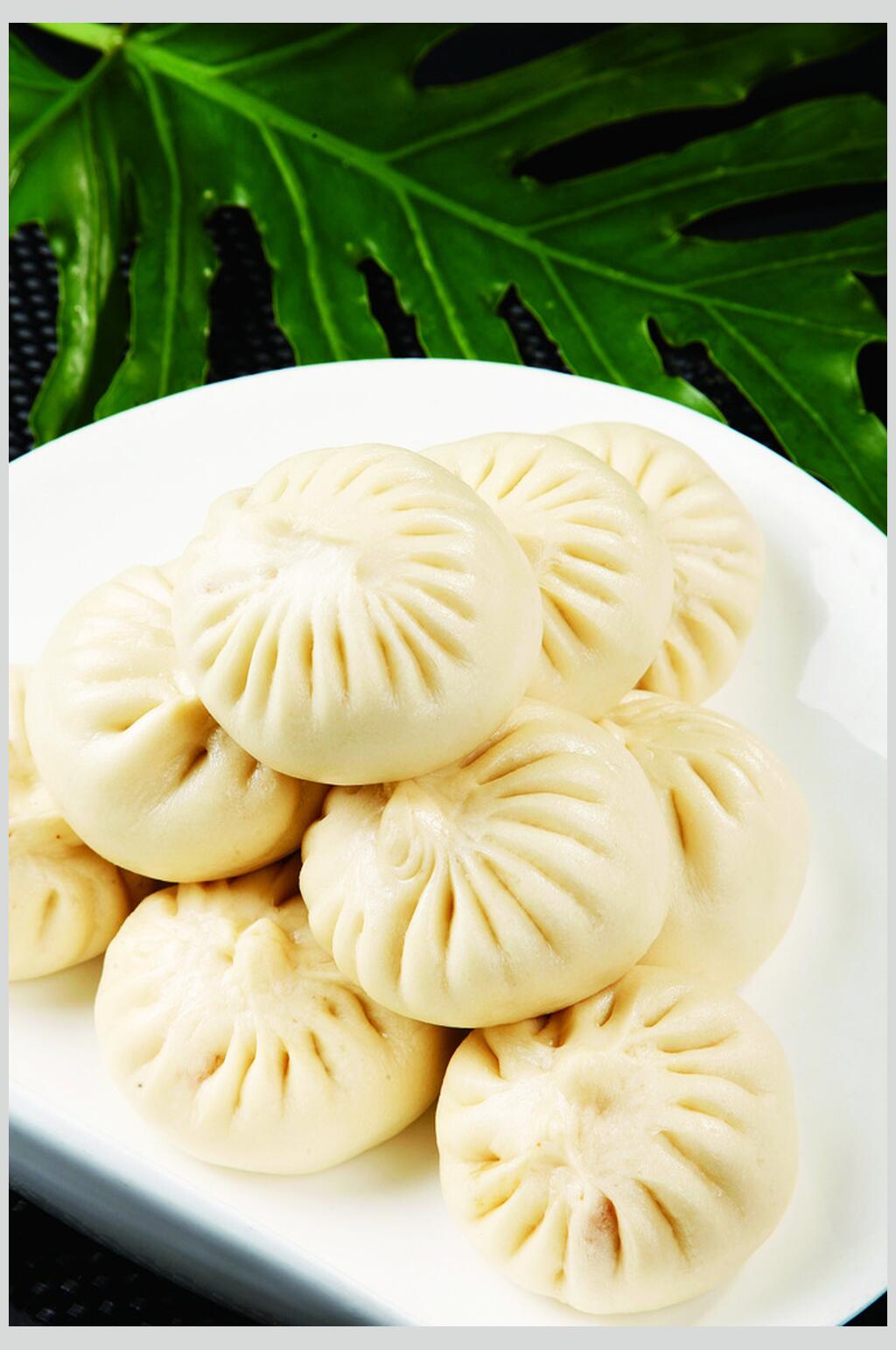 时尚鲜肉包美食早茶包子图片素材