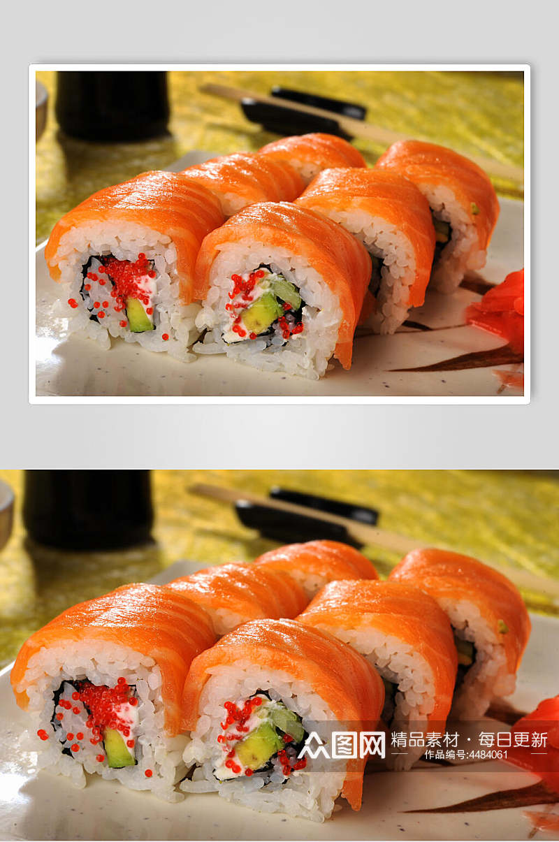 鱼条黄瓜日料寿司实拍图片素材