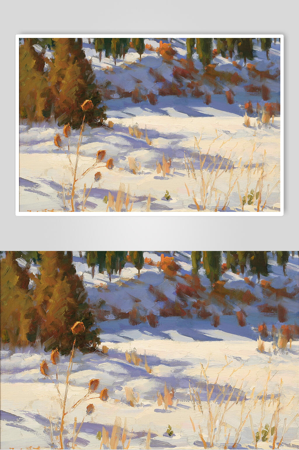 雪地绘画艺术美术画图片素材