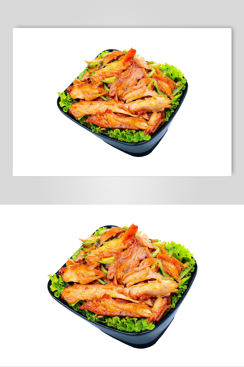 生菜原味烤肉拌饭摄影图片素材
