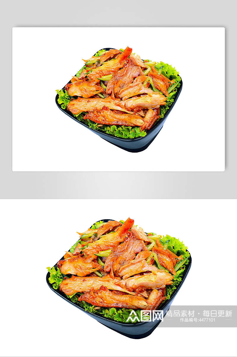 生菜原味烤肉拌饭摄影图片素材