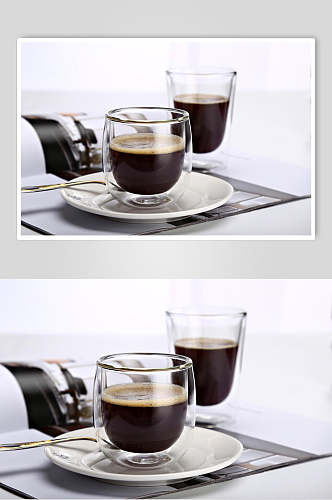 简约勺子咖啡拉花图案图片