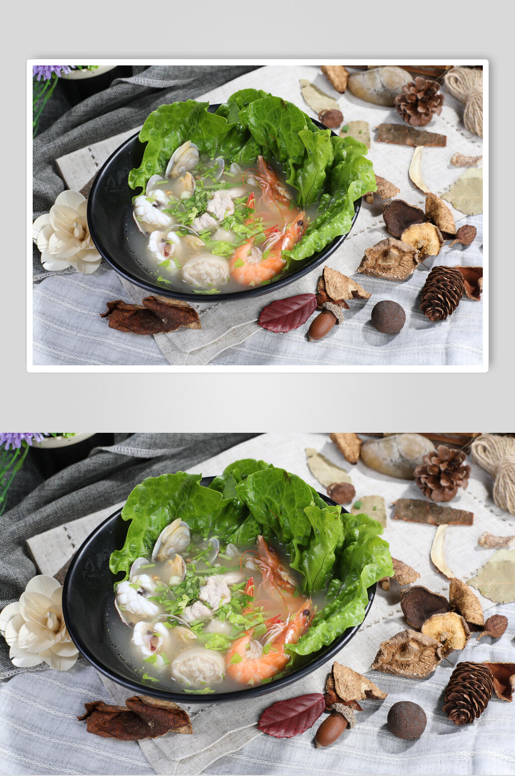 海鲜面面食食物摄影图片素材