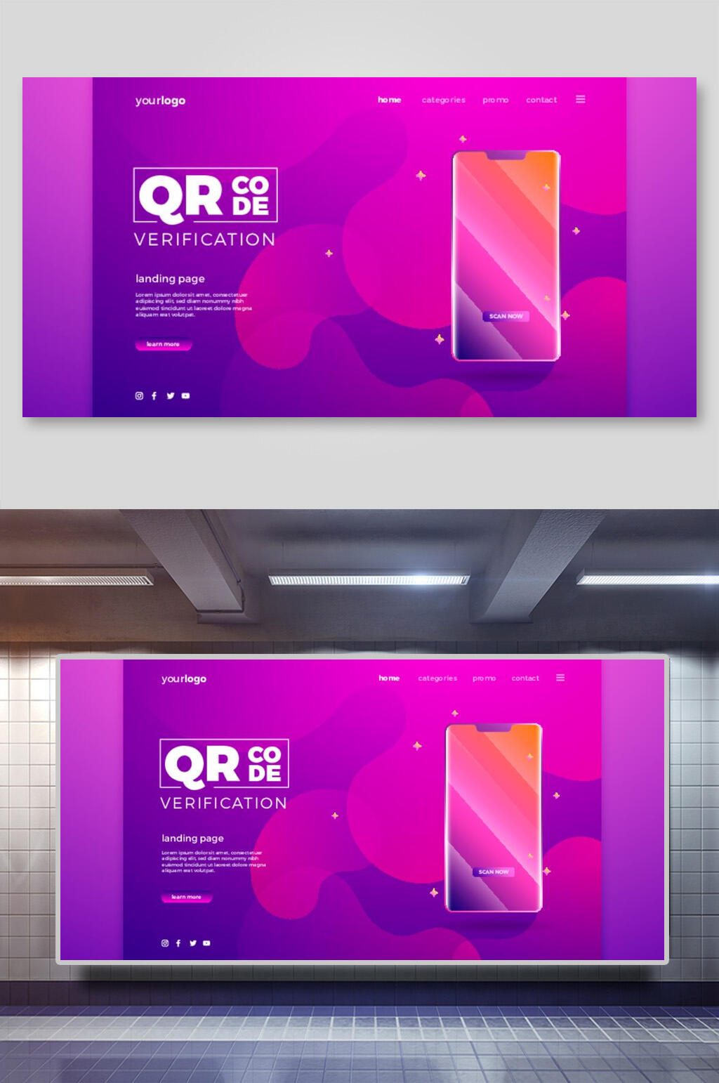手机扁平化网页矢量插画素材
