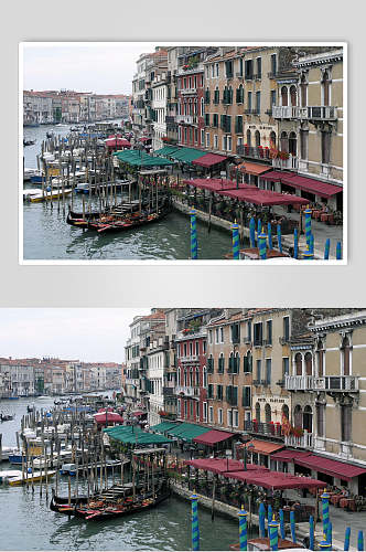沿海船红绿城市风景建筑壁纸图片