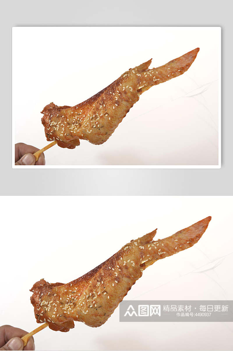 鸡翅尖鸡柳炸串烧烤餐饮摄影图片素材