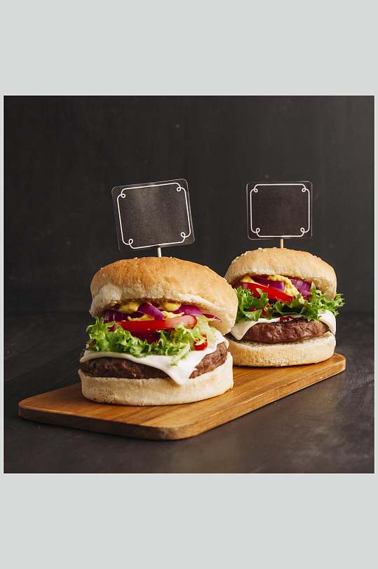 招牌食品汉堡创意餐饮图片