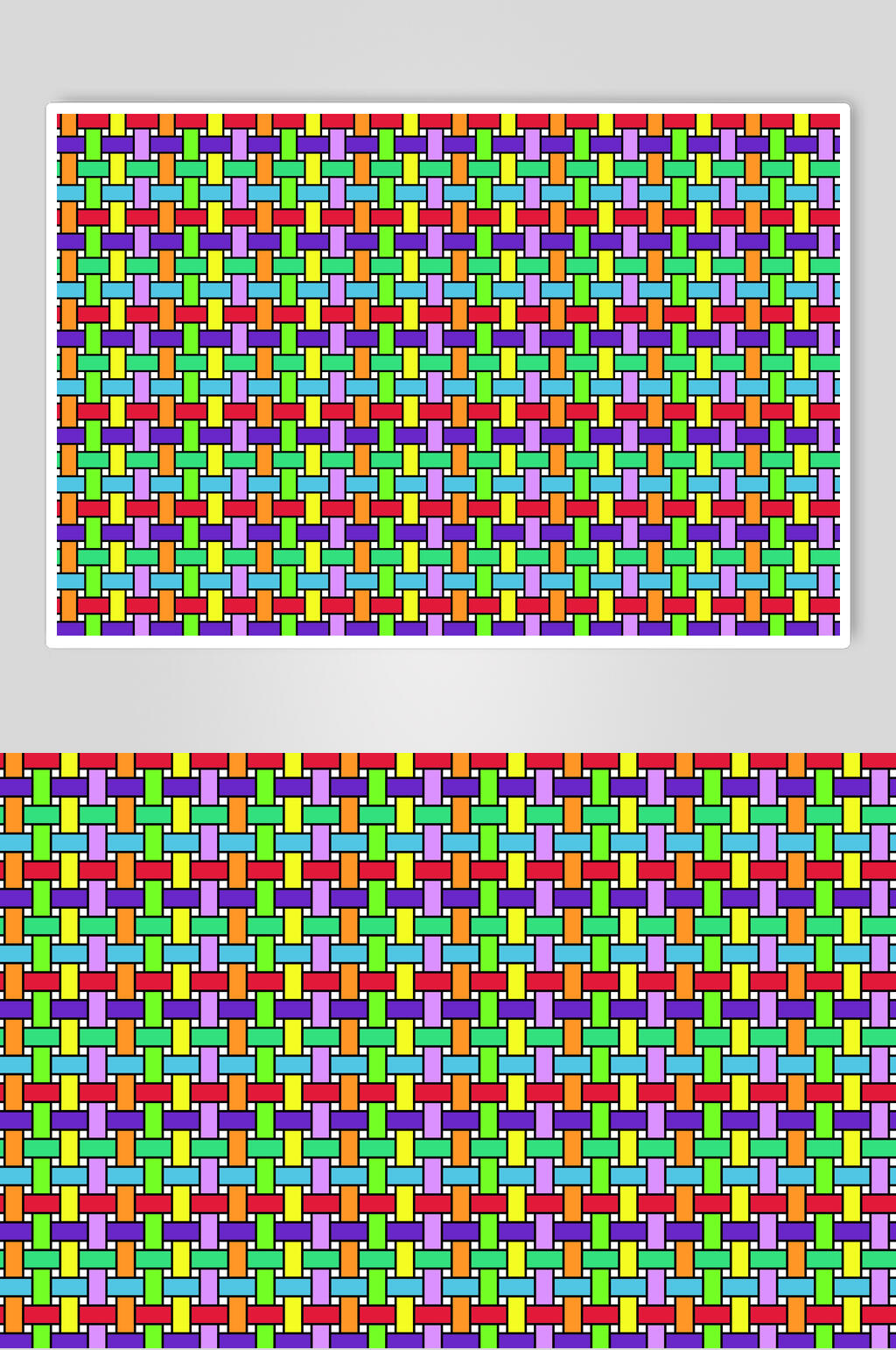 方形色块简约彩色格子图案矢量素材素材