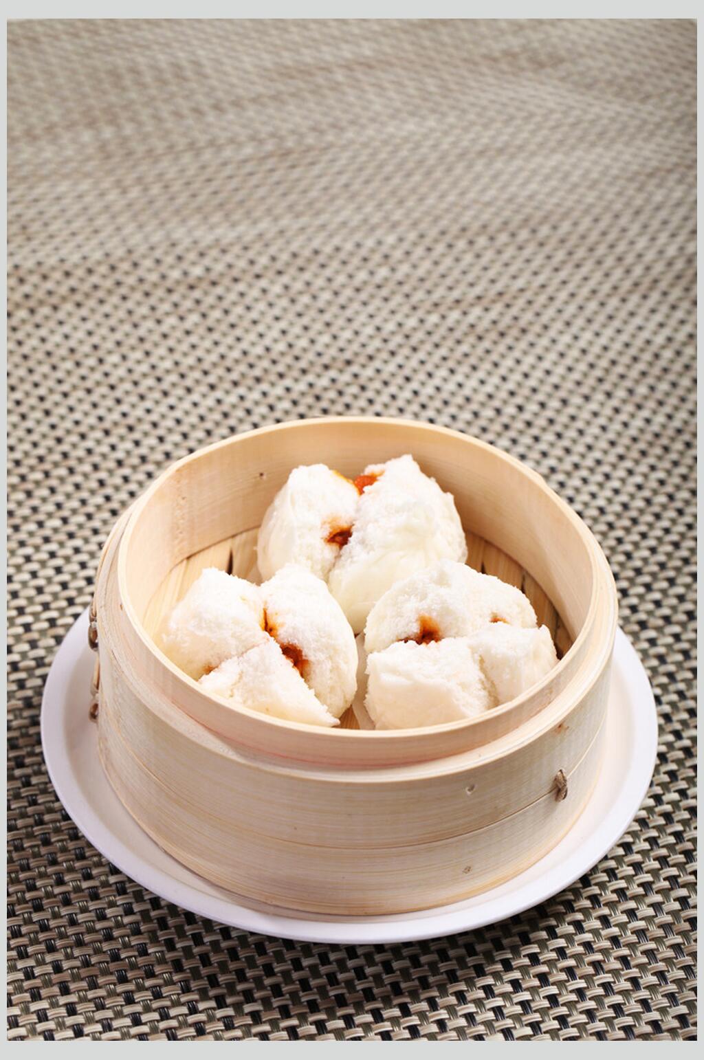 精品美味美食早茶包子图片素材