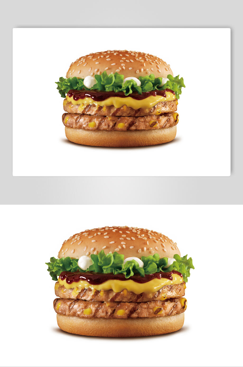 美味白底汉堡食物图片素材
