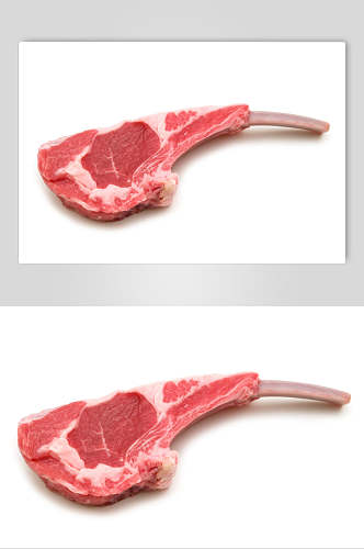 食材品质排骨白底猪肉摄影图