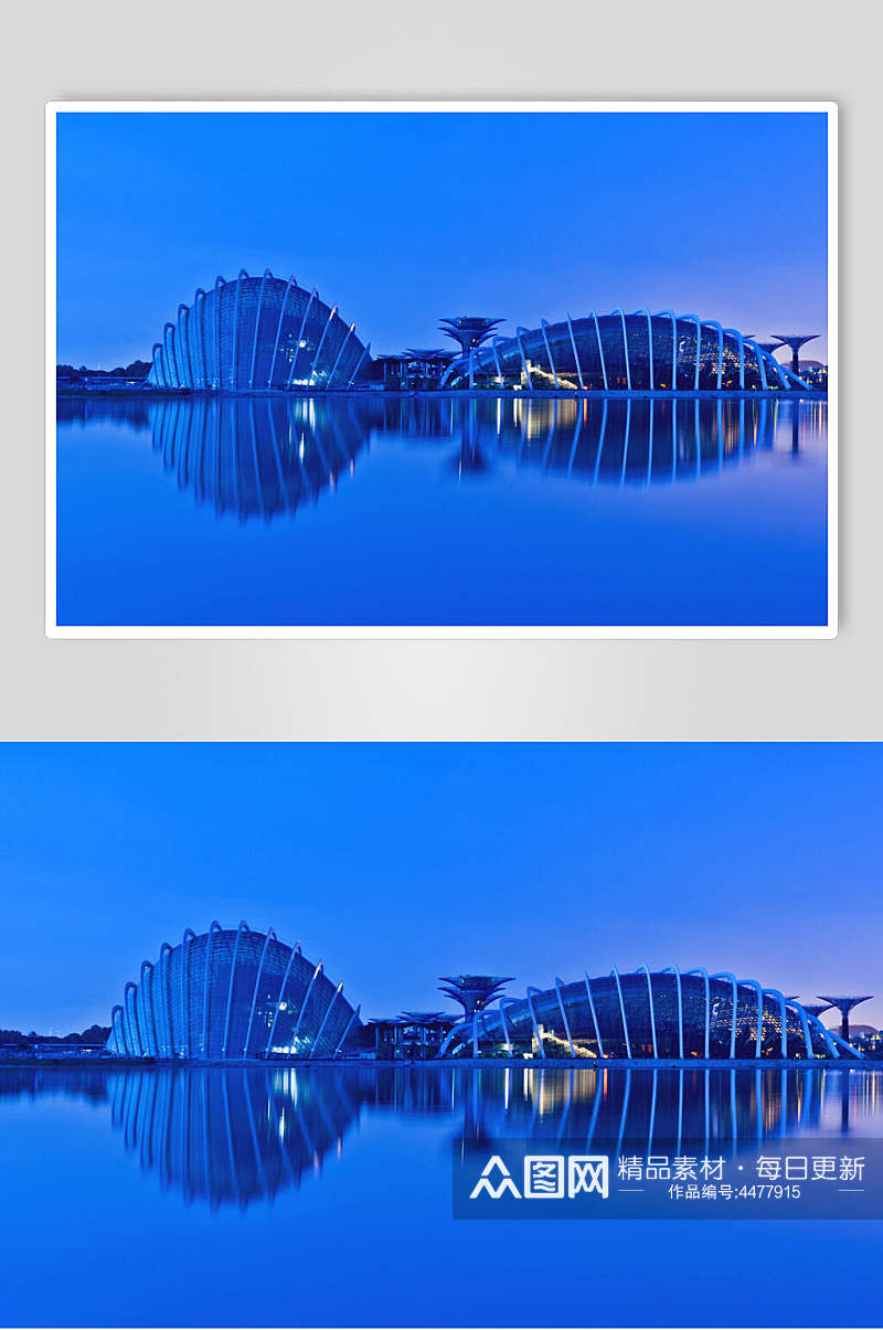 蓝色建筑城市风景建筑壁纸图片素材