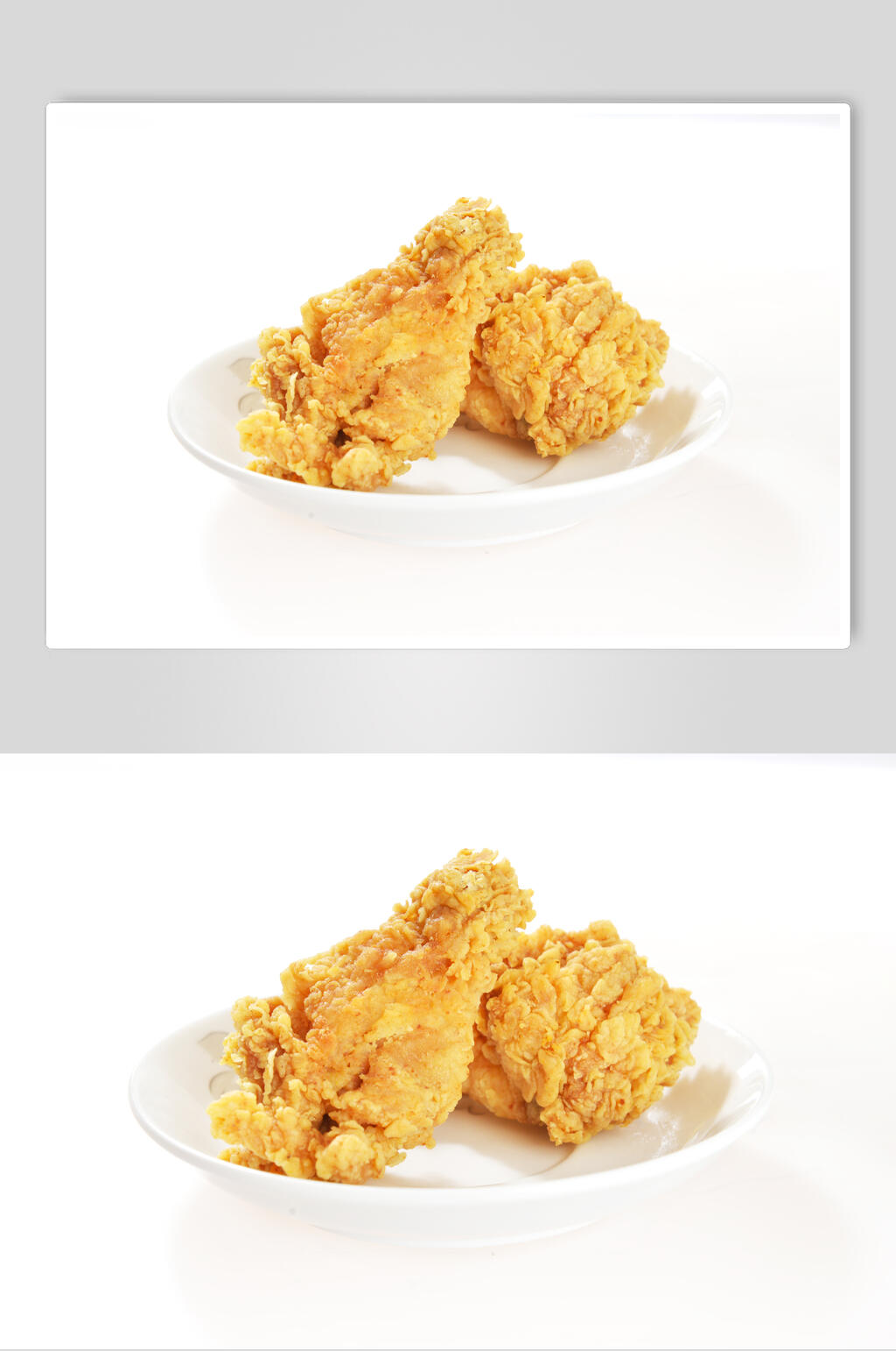时尚白底鸡腿鸡柳炸串烧烤餐饮图片素材