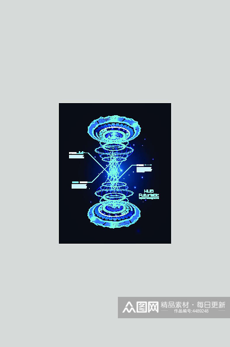 蓝色科技数据图矢量素材素材