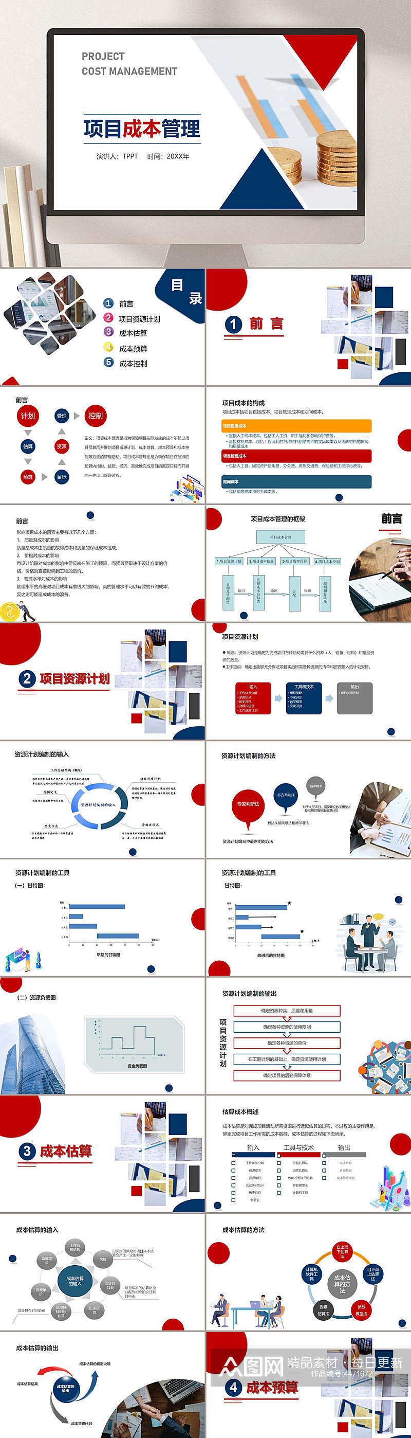 公司项目成本管理分析课件PPT素材