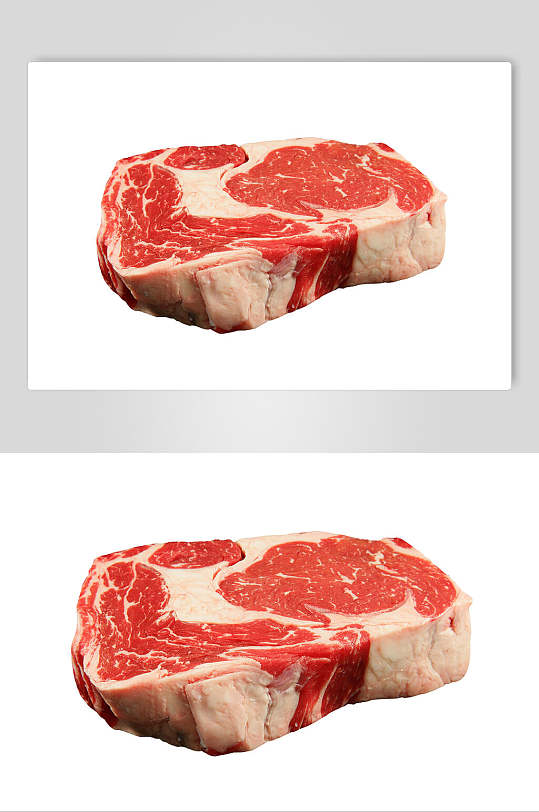 原切牛肉生肉摄影图