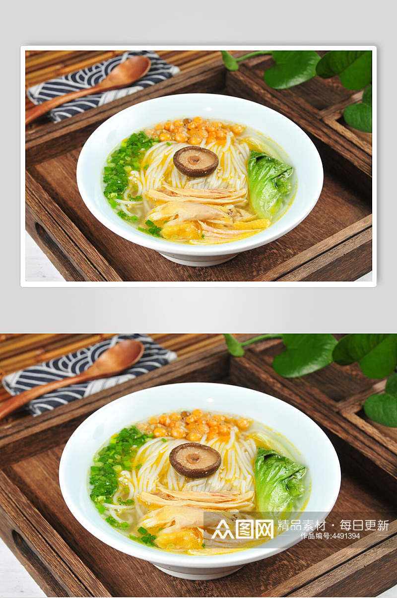 香菇米线美食摄影图片素材