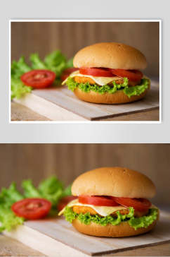 西红柿餐饮汉堡美味效果图食品图片