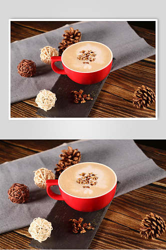 松果咖啡豆咖啡拉花图案图片