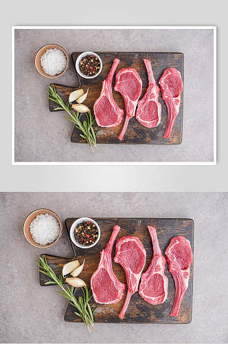 秘制排骨食物猪肉摄影图