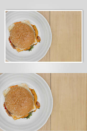 简约餐饮汉堡美味效果图高清图片