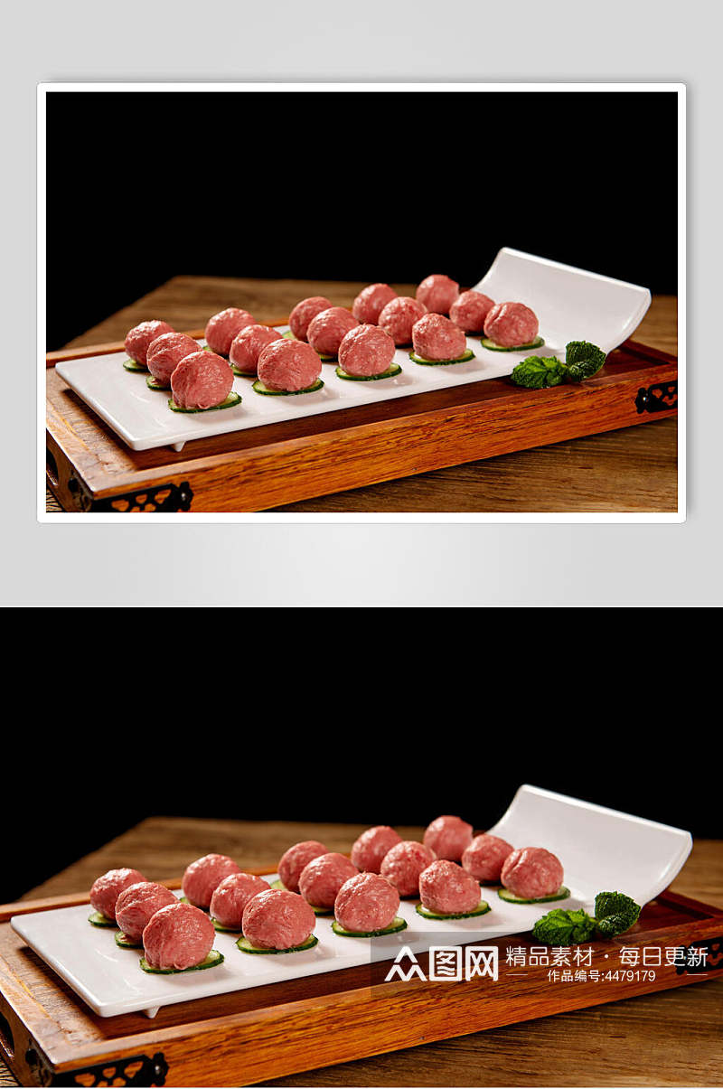 鲜肉丸新鲜烫菜摄影图片素材