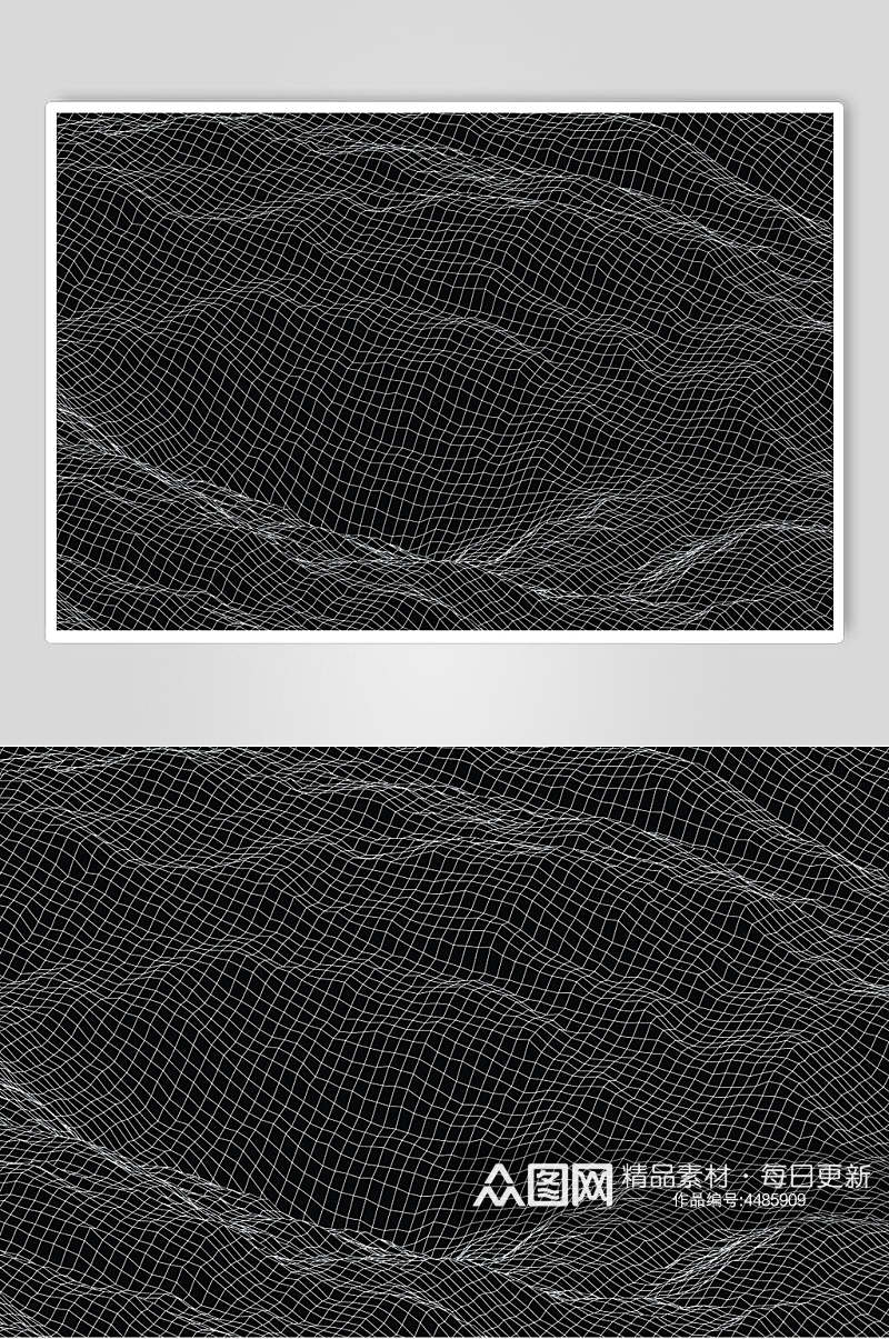 线条黑色简约抽象几何纹理矢量素材素材