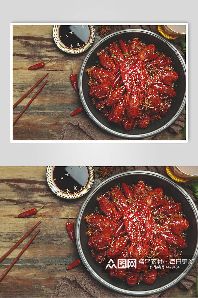 酱油美食麻辣小龙虾摄影图素材