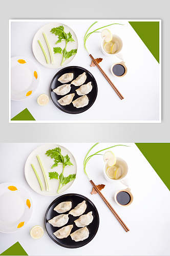 新鲜美味饺子餐饮摄影图