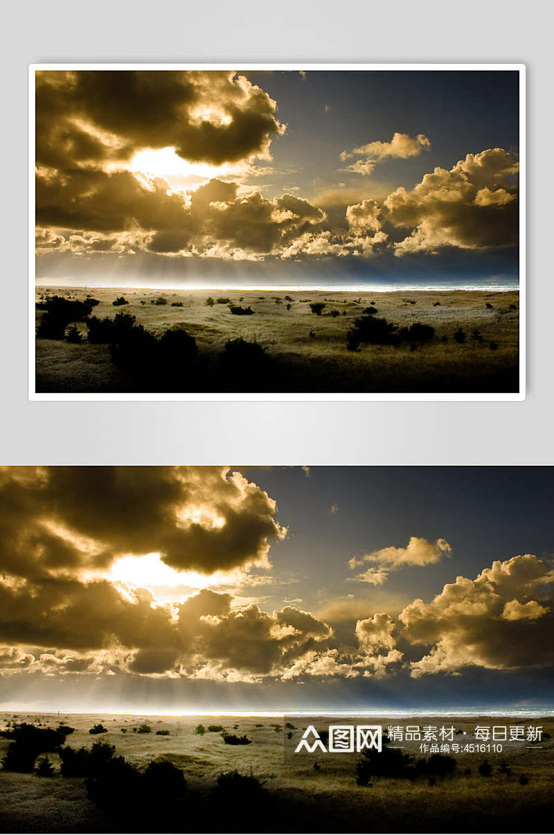 太阳云朵户外风景图片素材