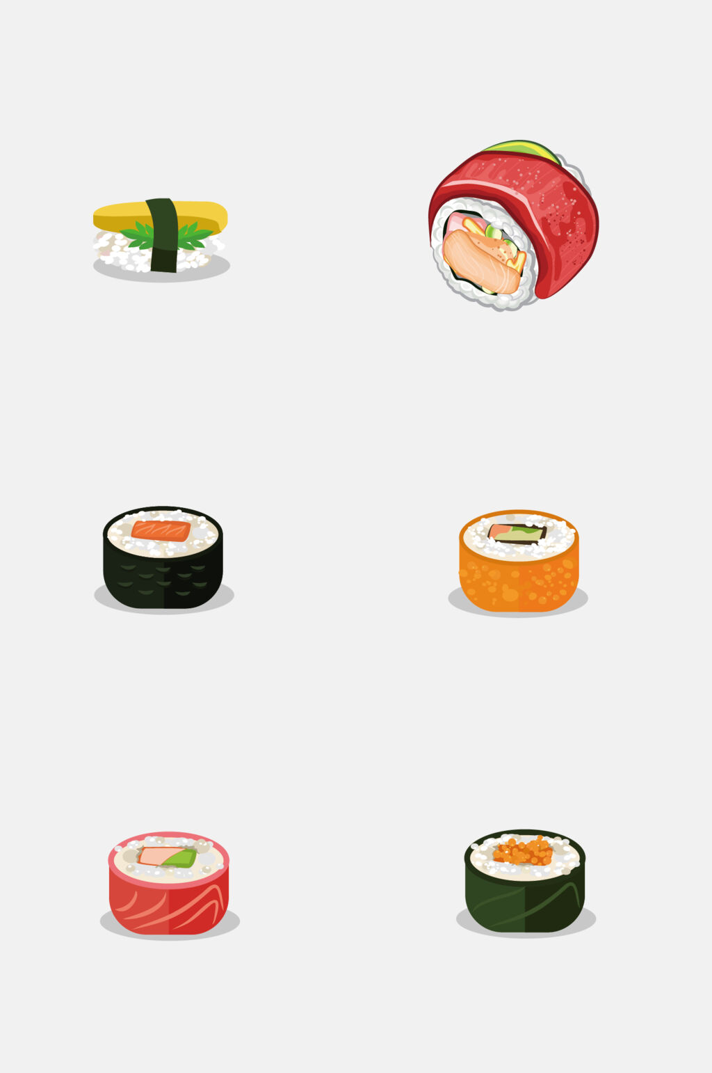 竖版日本寿司免抠素材素材