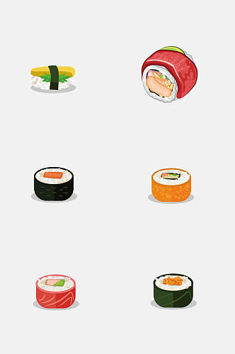 竖版日本寿司免抠素材