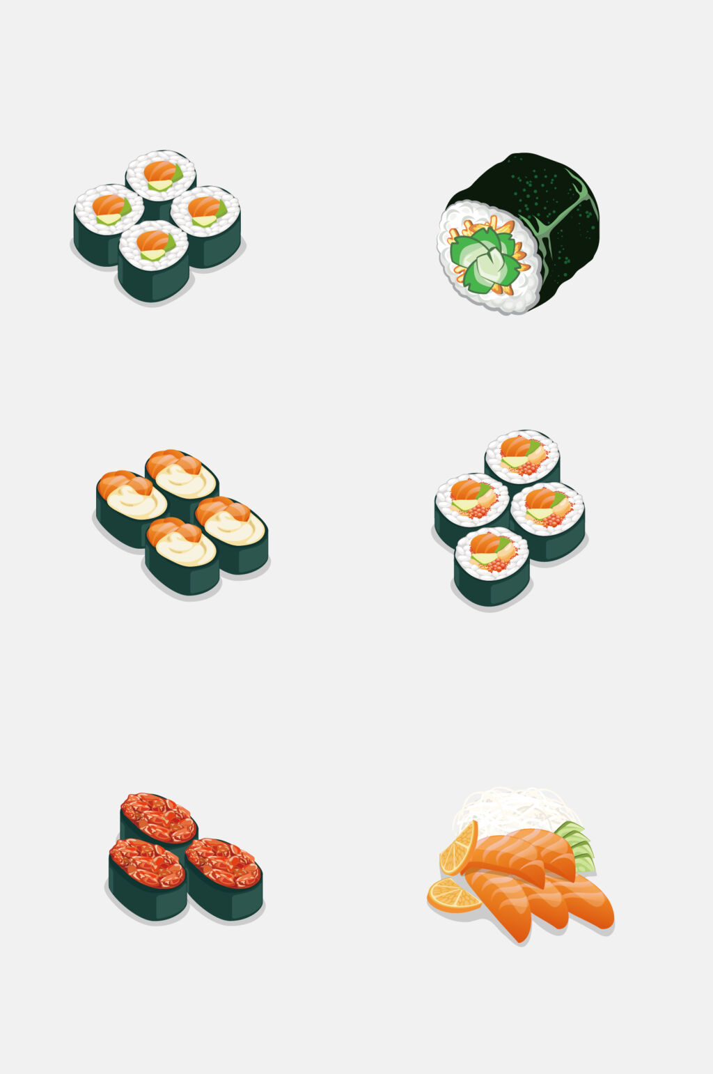 创意简约日本寿司免抠素材素材