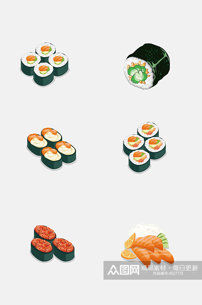 创意简约日本寿司免抠素材素材