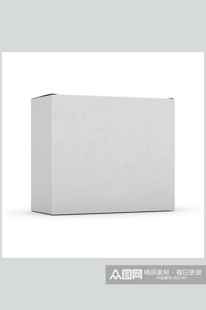 长方形白膜纸盒样机素材