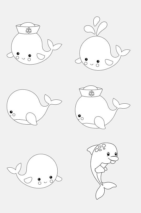 海豚简笔画图片 海豚简笔画素材 海豚简笔画模板大全 众图网