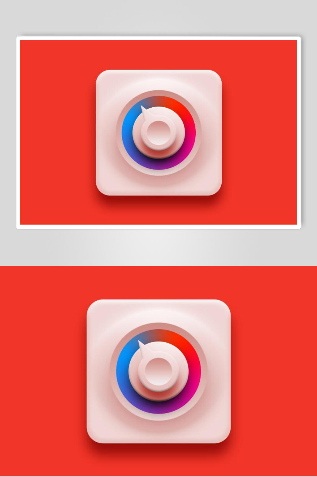 渐变方形时尚清新APP写实图标素材素材