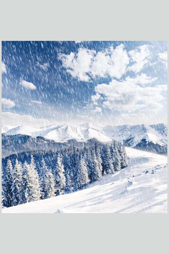 大雪冬季雪景自然风光图片