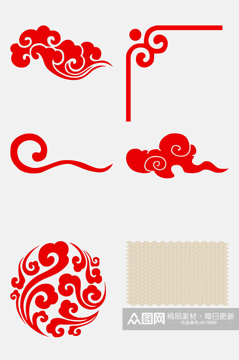 时尚中式古风边框装饰元素素材