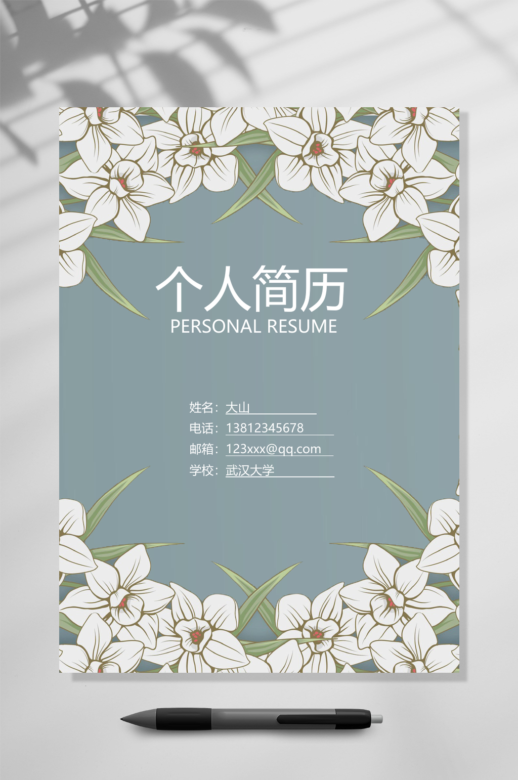 个人简历求职简历WORD素材