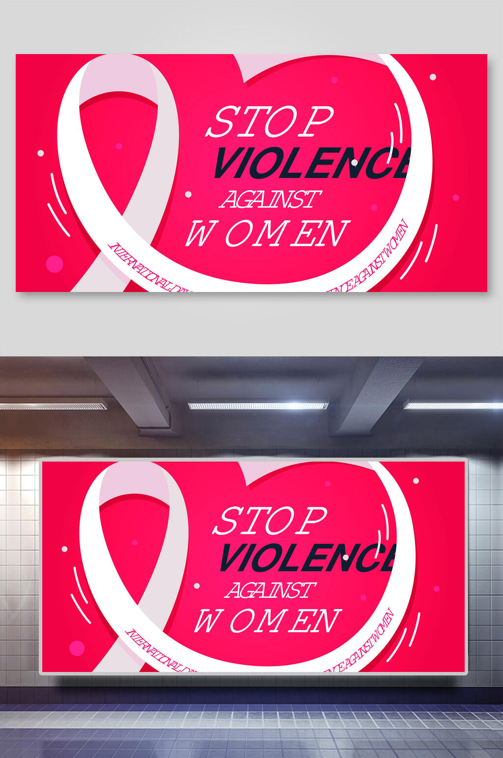 丝带手绘红色女性艾滋病矢量插画素材